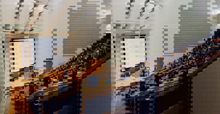 University students attending a lecture