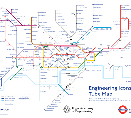 TfL Engineering Icons National Engineering Day tube map